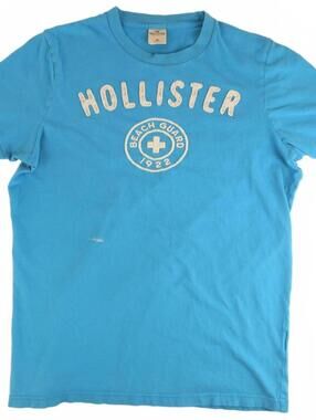 Hollister Blue Beach Guard 1922 Graphic T-Shirt Medium